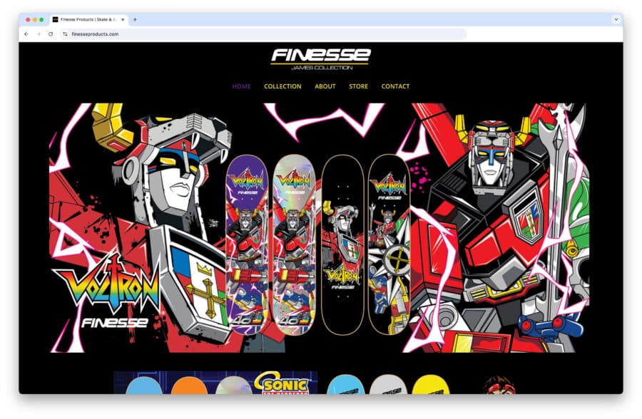 Finesse Products website screenshot