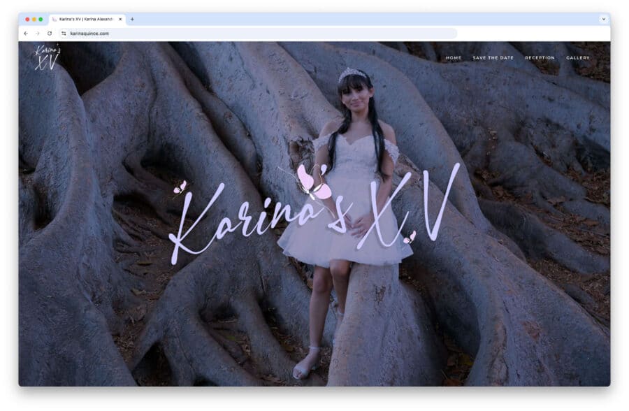 Karinas Quince website screenshot