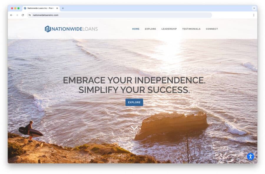 Nationwide Loans Inc website