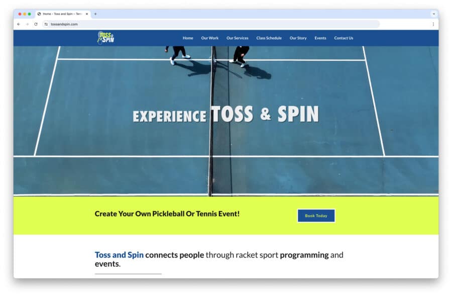 Toss & Spin website